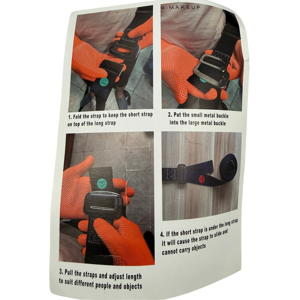 Kainiai Moving Straps Lifting Harness 2 Person Furniture Appliance Mover Kit - Picture 2 of 9